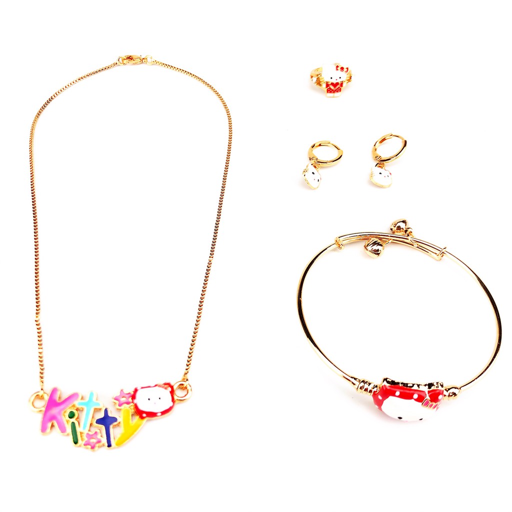 [Ready Stock] Perhiasan set anak anak fashion jewelry xuping anak 5 in 1   Acc006