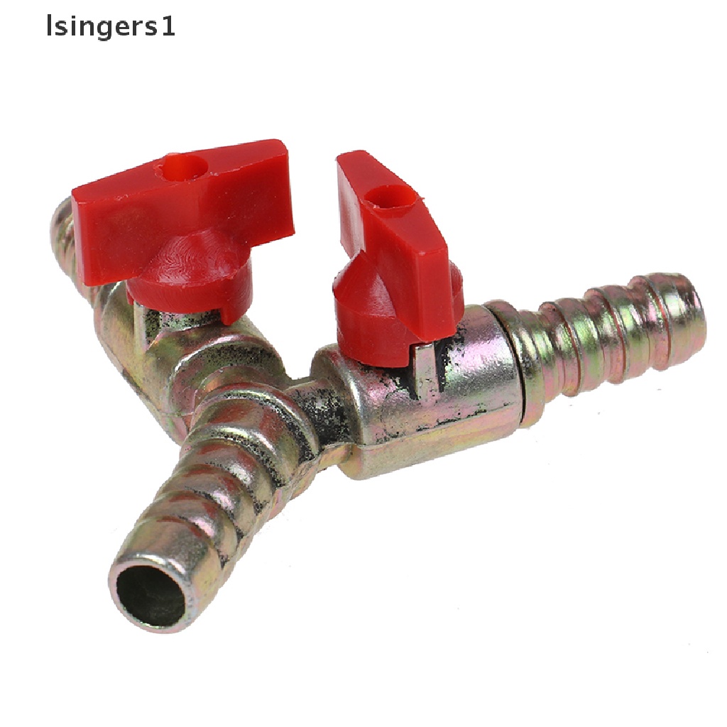 (lsingers1) Katup Bola Tipe Y 3 Arah Dengan Klem Fitting Selang Gas / Bahan Bakar 8MM