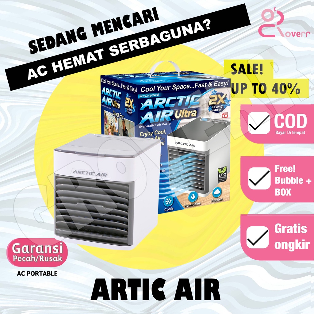 Mini AC Portable Artic Air Ultra Cooler Cooling Fan USB Import Power Hemat Energi Pendingin Ruangan Sejuk High Quality v2