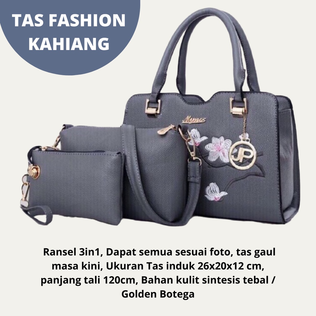 Bisa COD!! Tas Kahiyang 3in1 Handbag Tas Wanita Cantik Besar Tas Fashion Wanita