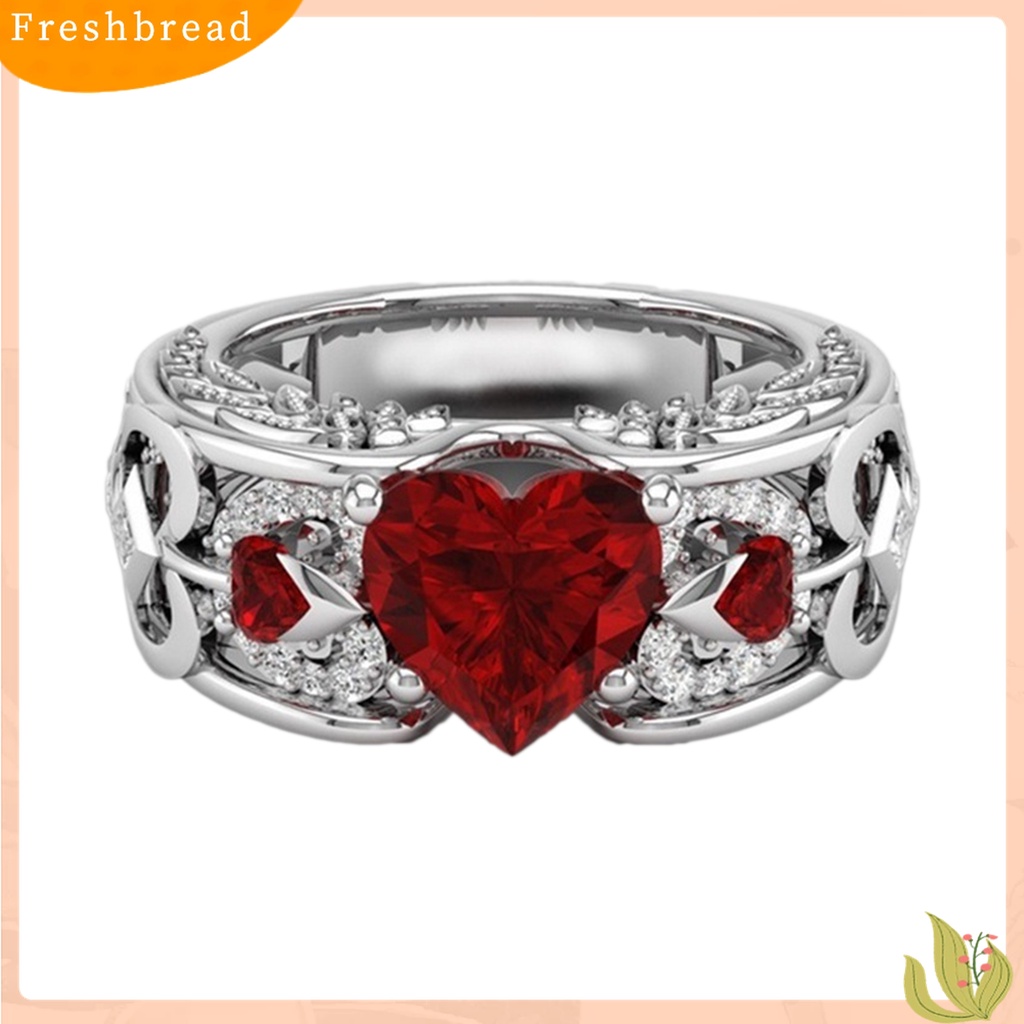 Terlaris Ring Heart-shaped European Style Alloy Romantic Women Finger Decor for Valentine Gift