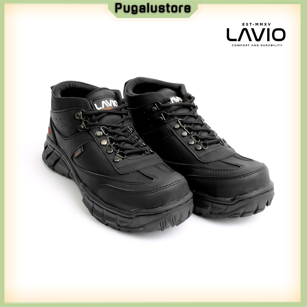 Lavio Sepatu Safety Boots Pendek Pria Lavio Likra Original