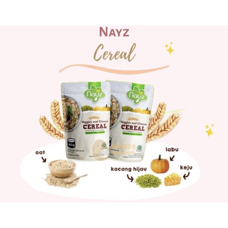 Nayz Cereal Veggies &amp; Cheese / mpasi bayi organik