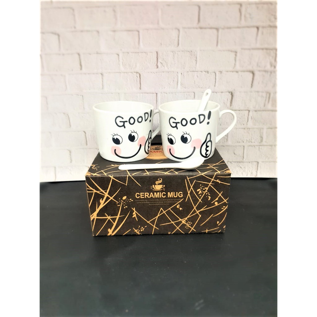 BABEE - MUG COUPLE MINI / MUG PASANGAN HADIAH / MUG KERAMIK COUPLE / KADO UNIK GIFT