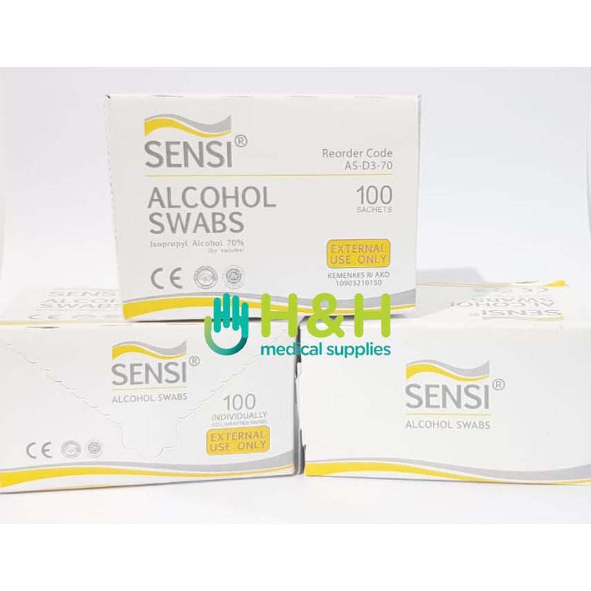 Alcohol Swabs Sensi / Alcohol Swab / Tissue Alkohol / Tissue Deseinfektan