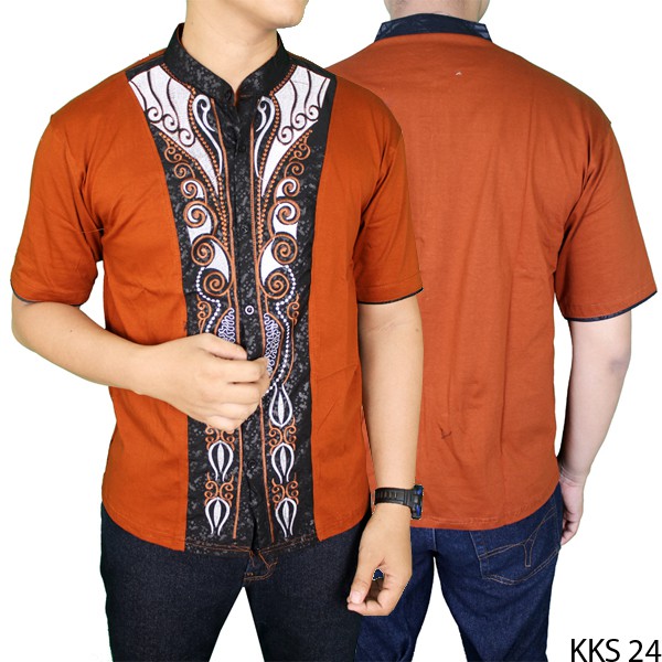 Baju Muslim Pria Modis Katun Coklat – KKS 24