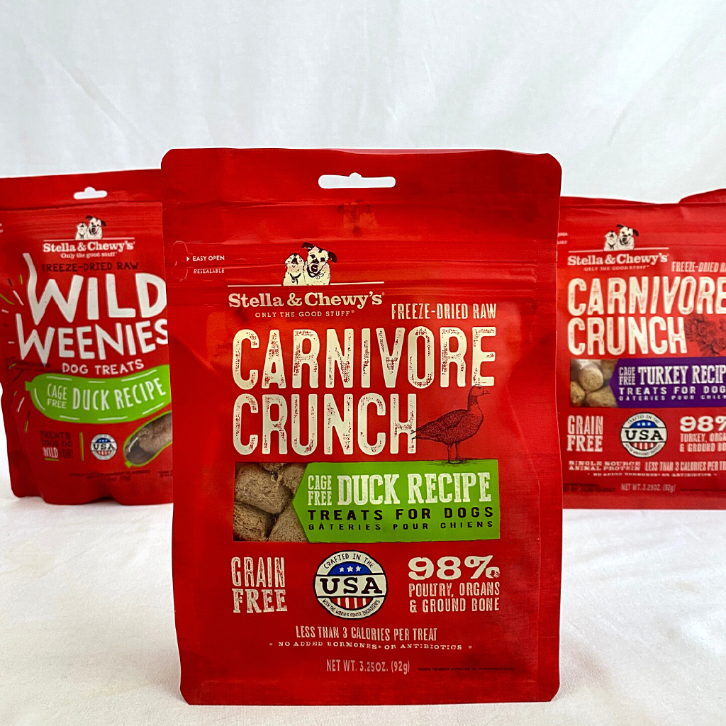 

STELLAANDCHEWYS Snack Anjing Carnivore Crunch Duck 92g