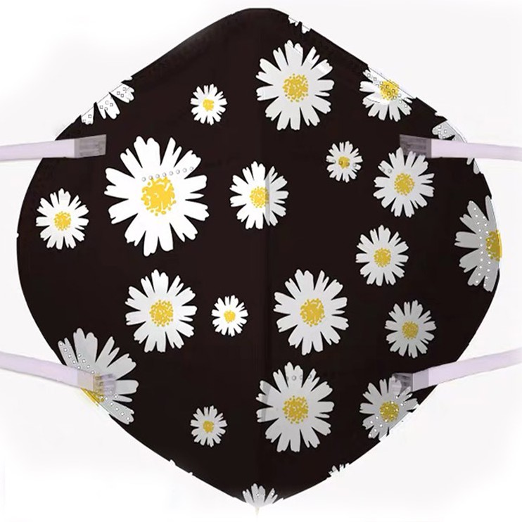 

La Floret 5 pcs /pack Masker Medis KN95 4 layer guard filter Printed Pattern Disposable Mask