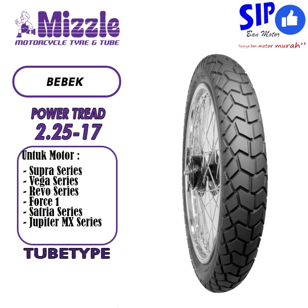 Ban motor bebek tubetype Mizzle Power Tread 225 17 bukan tubeless