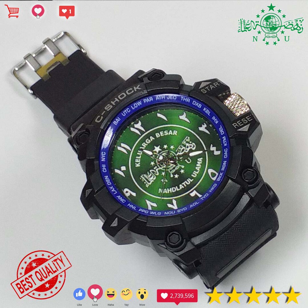 (LIMITED EDITION) JAM TANGAN NAHDLATUL ULAMA {LIST BIRU}