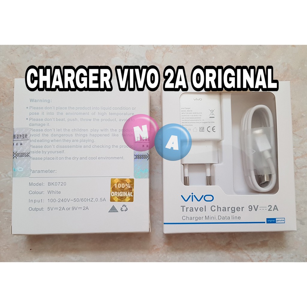 Charger Vivo Fast Charging Original - Charger Vivo bk0720 Original