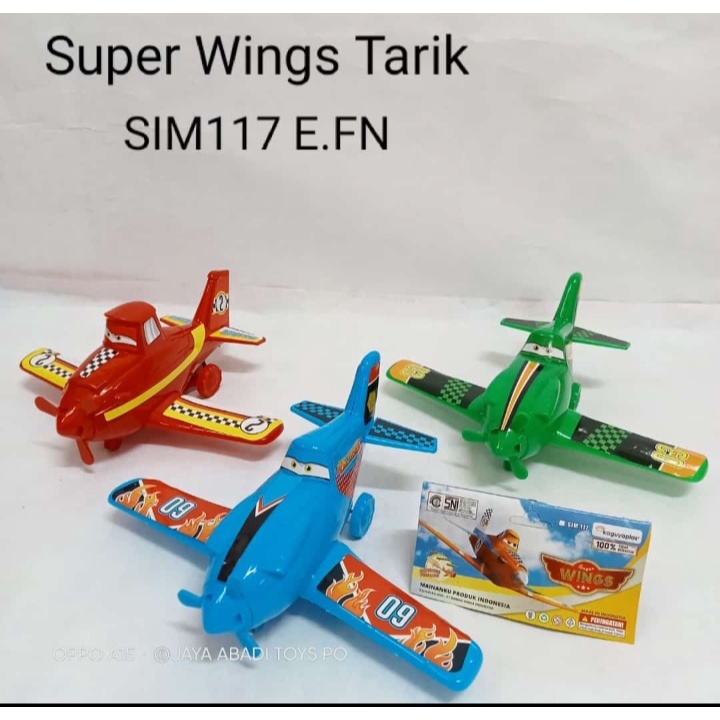 SIM 117 - Mainan Pesawat Terbang Kaguya Super Wings Rakitan dan Sticker SIM117