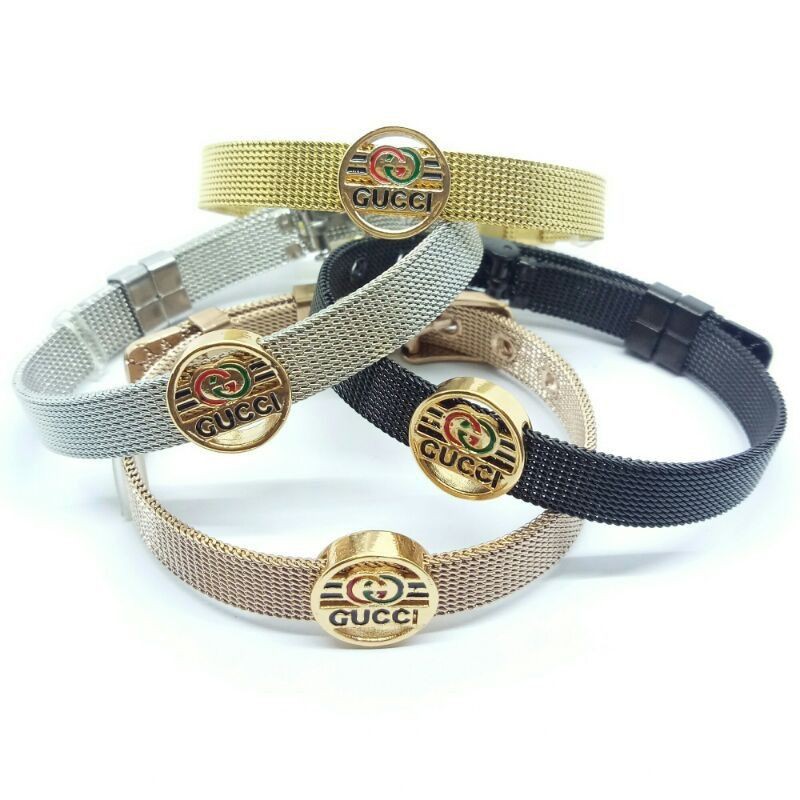 Gelang Titanium Liontin LV