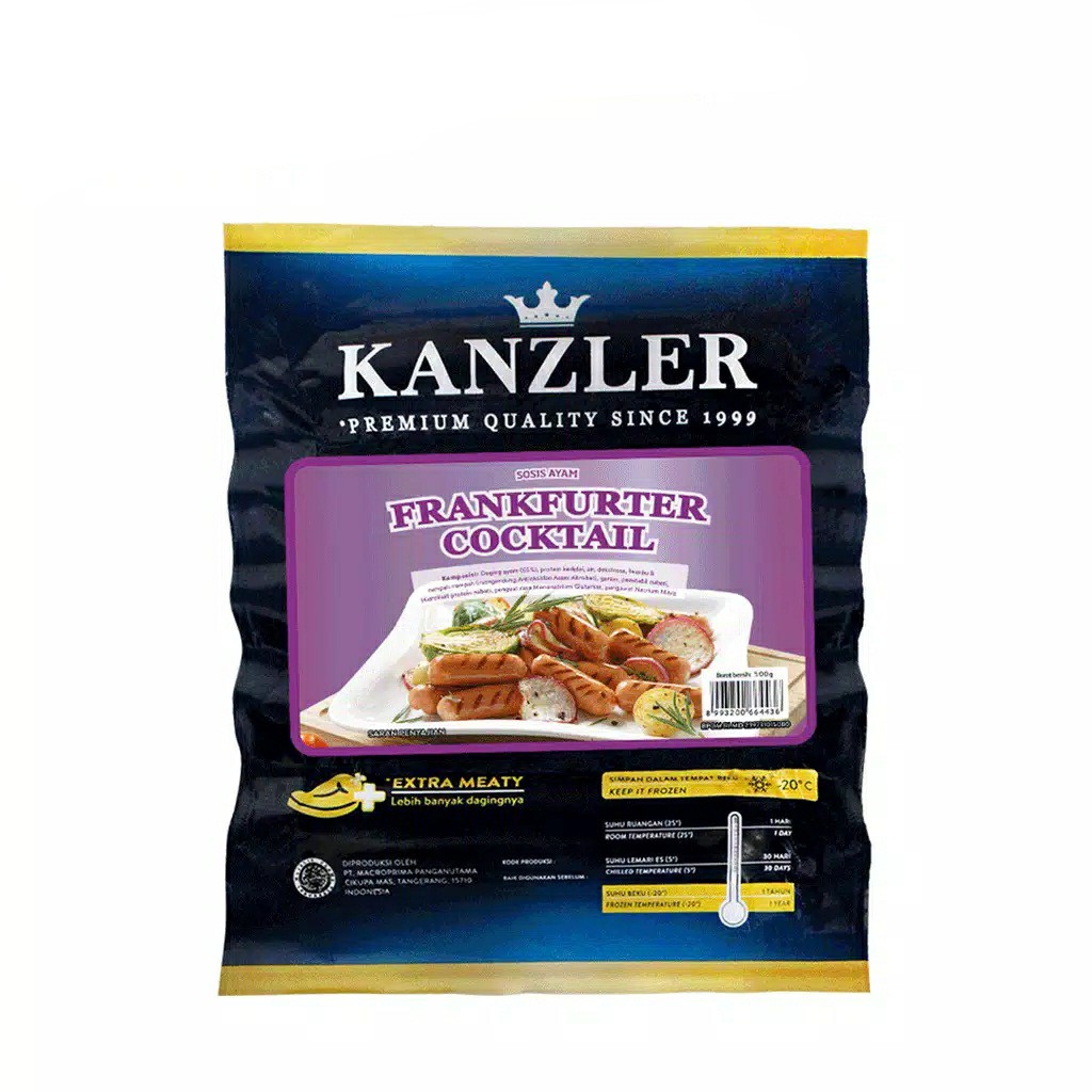 

Kanzler Frankfurter Cocktail Sosis Ayam Premium 500gr