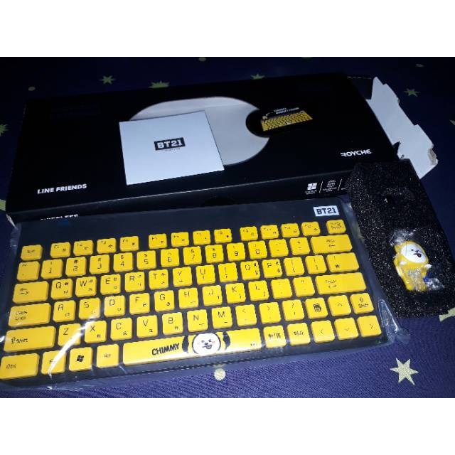 BT21 CHIMMY WIRELESS KEYBOARD OFFICIAL ROYCE X OINE FRIENDS