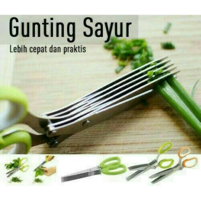 

Gunting Sayur 5 Lapis/Kitchen Scissors 5 Blades/Gunting Sebaguna
