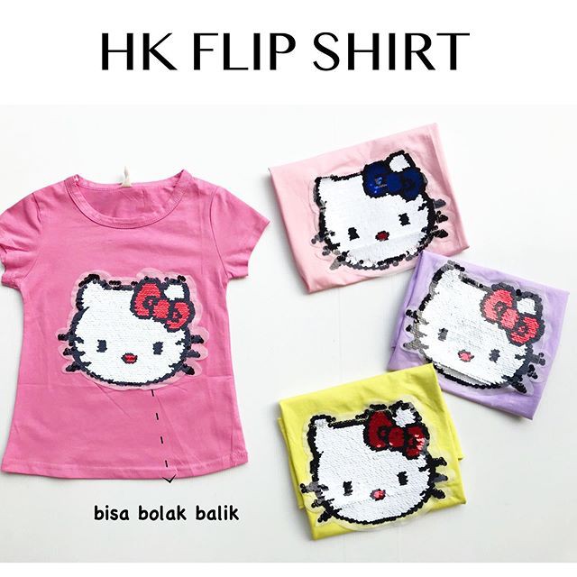 LAST STOCK - HK FLIP Kaos Fashion Anak Bayi Perempuan Cewek Terlaris Lucu Import Termurah Terbaru