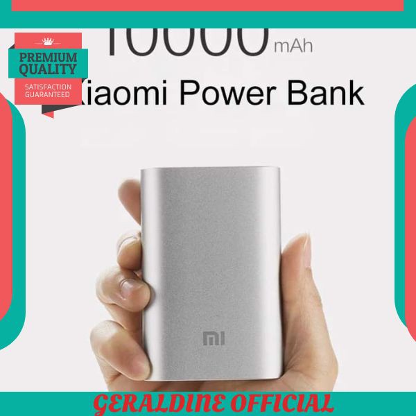 TERBAIK Powerbank XIAOMI 10000mah ORIGINAL Mi Powerbank ORI PB (Silver)
