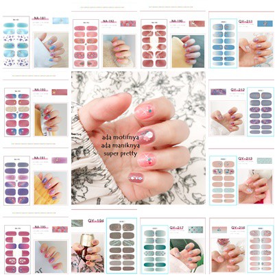 [ORGM] FREE BUFFER! Sticker Kuku 3D Motif dan Manik I Nail Art Sticker part 2