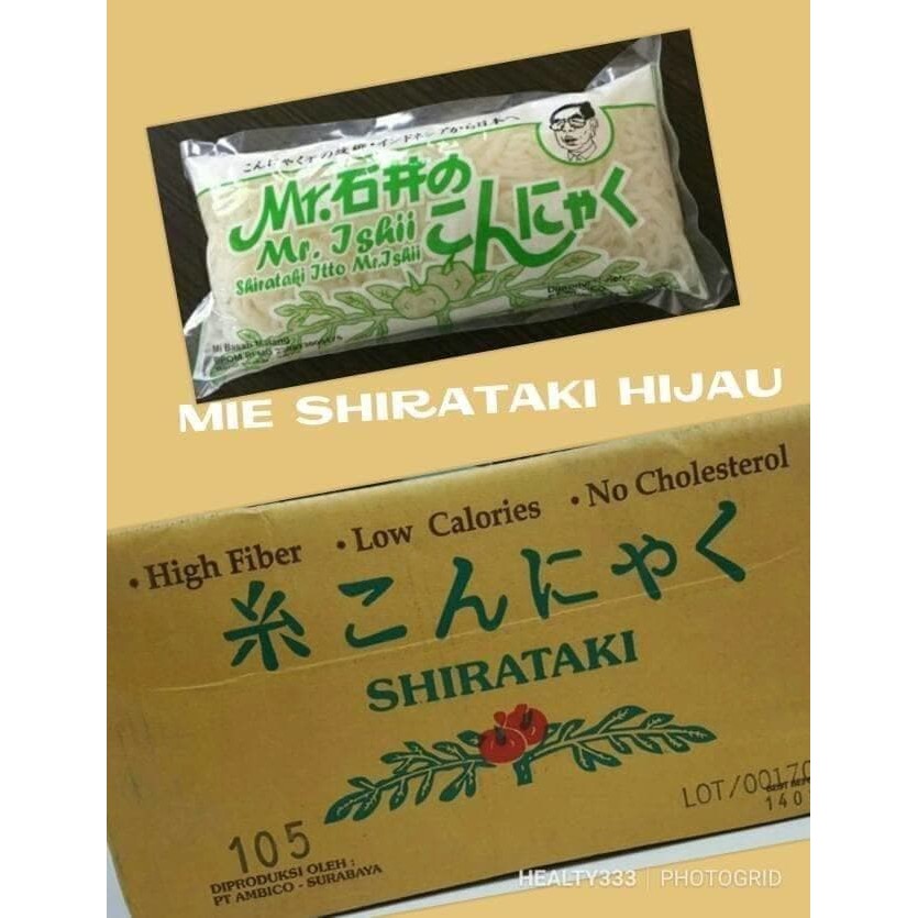 

Mie Shirataki Wet noodles isshi ito hijau isi 25 khusus gojek/grab