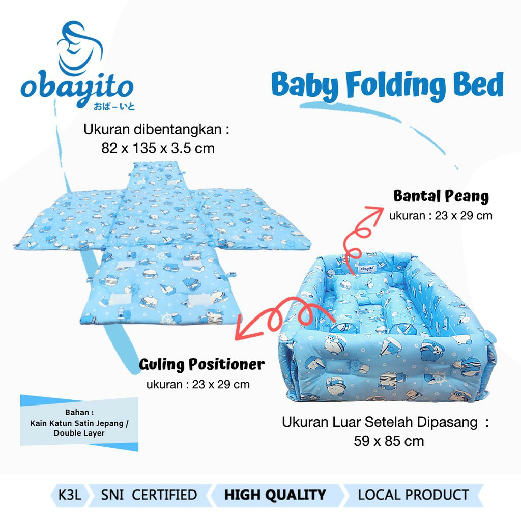 Obayito Baby Folding Bed (OB-0107)