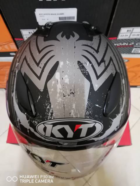 HELM KYT DJ MARU VENOM BLACK DOFF HELM KYT DJMARU HITAM DOFF VENOM MARVEL EDITION MURAH ORIGINAL SNI-2