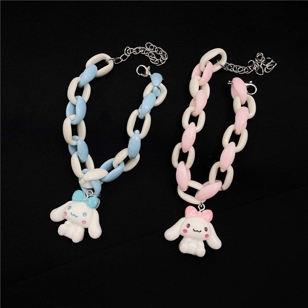 Needway  Sweet Best Friend Bracelets Cute Female Jewelry Cartoon Bracelet Couples Men Korean Girls Simple Big Ear Dog Acrylic/Multicolor