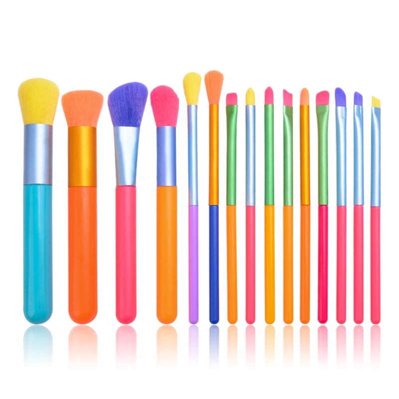 Zzz Set Brush Foundation / Blush On / Concealer / Eyeshadow Multiwarna Untuk Makeup / Kosmetik Wanita