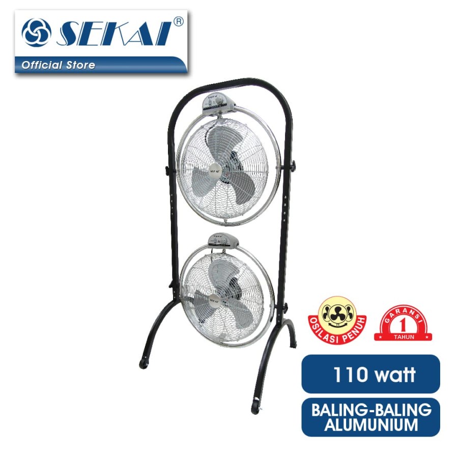 Sekai Kipas Angin Tumpu / Industri Lantai Ganda 18 Inch IFL 1875 TC Floor Fan 18&quot;