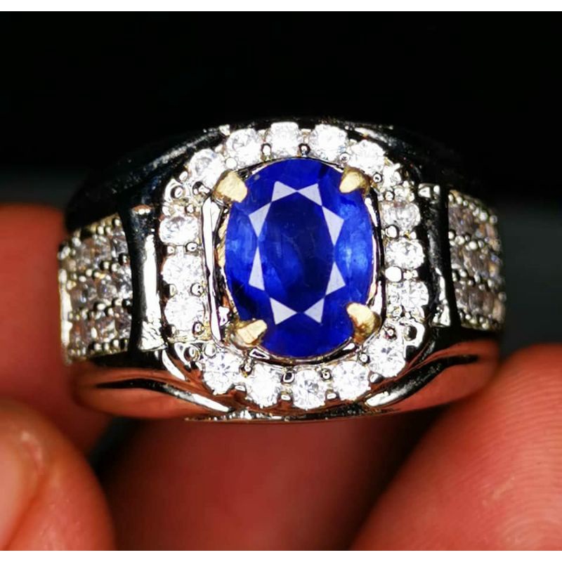 CININ BATU PERMATA ROYAL BLUE SAPPHIRE + MEMO SGR