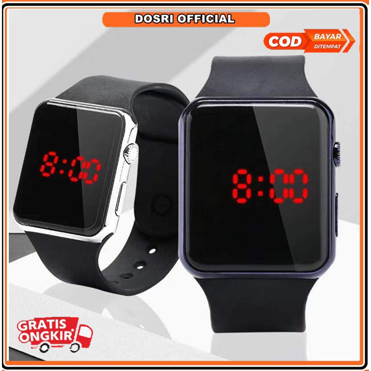 [NEW] Jam Tangan Digital LED Case Kilat Jam LED Sport Pria Wanita Strap Rubber