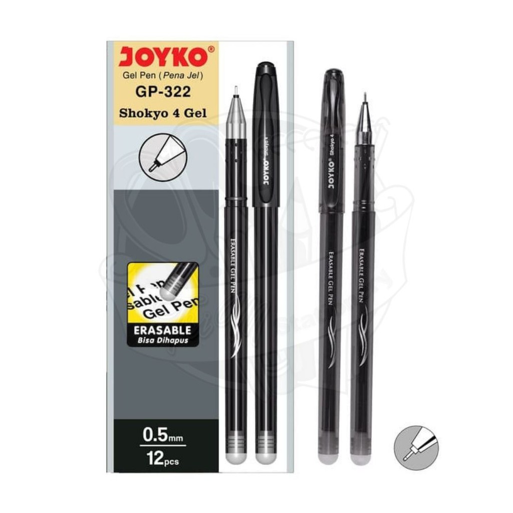 

Joyko Erasable Gel Pen GP-322 Pulpen Hapus Shokyo 4 Gel 0.5 mm [ BOX ISI 12 ]