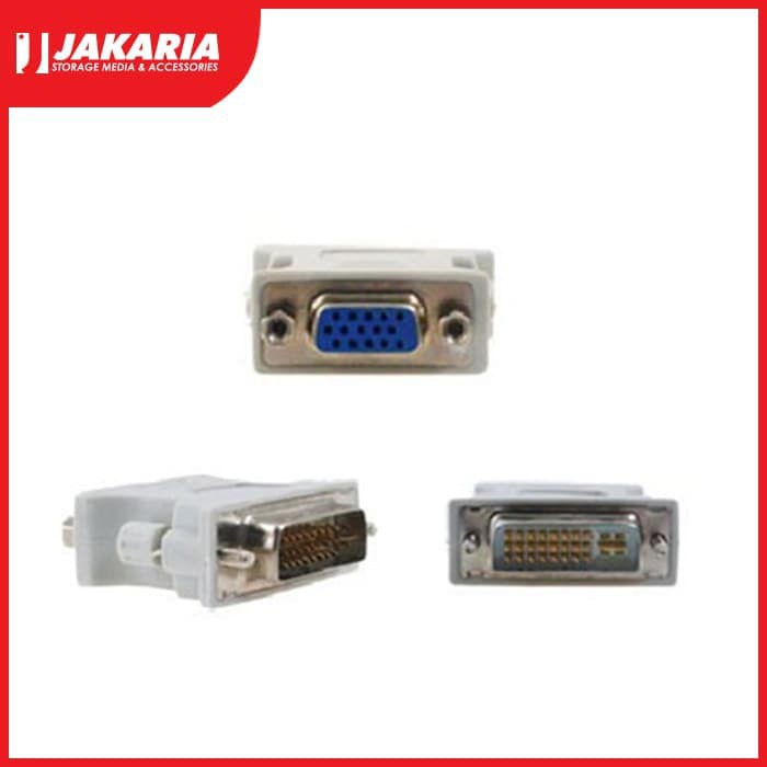 ILLUPRO Adapter Converter DVI-I (24+5) to VGA Konektor DVI 24+5 to VGA 15 pin
