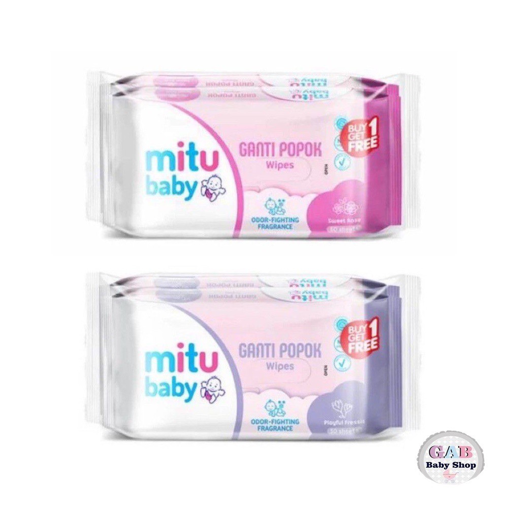 MITU Tisu Basah Bayi Beli 1 Gratis 1 50's + 50's