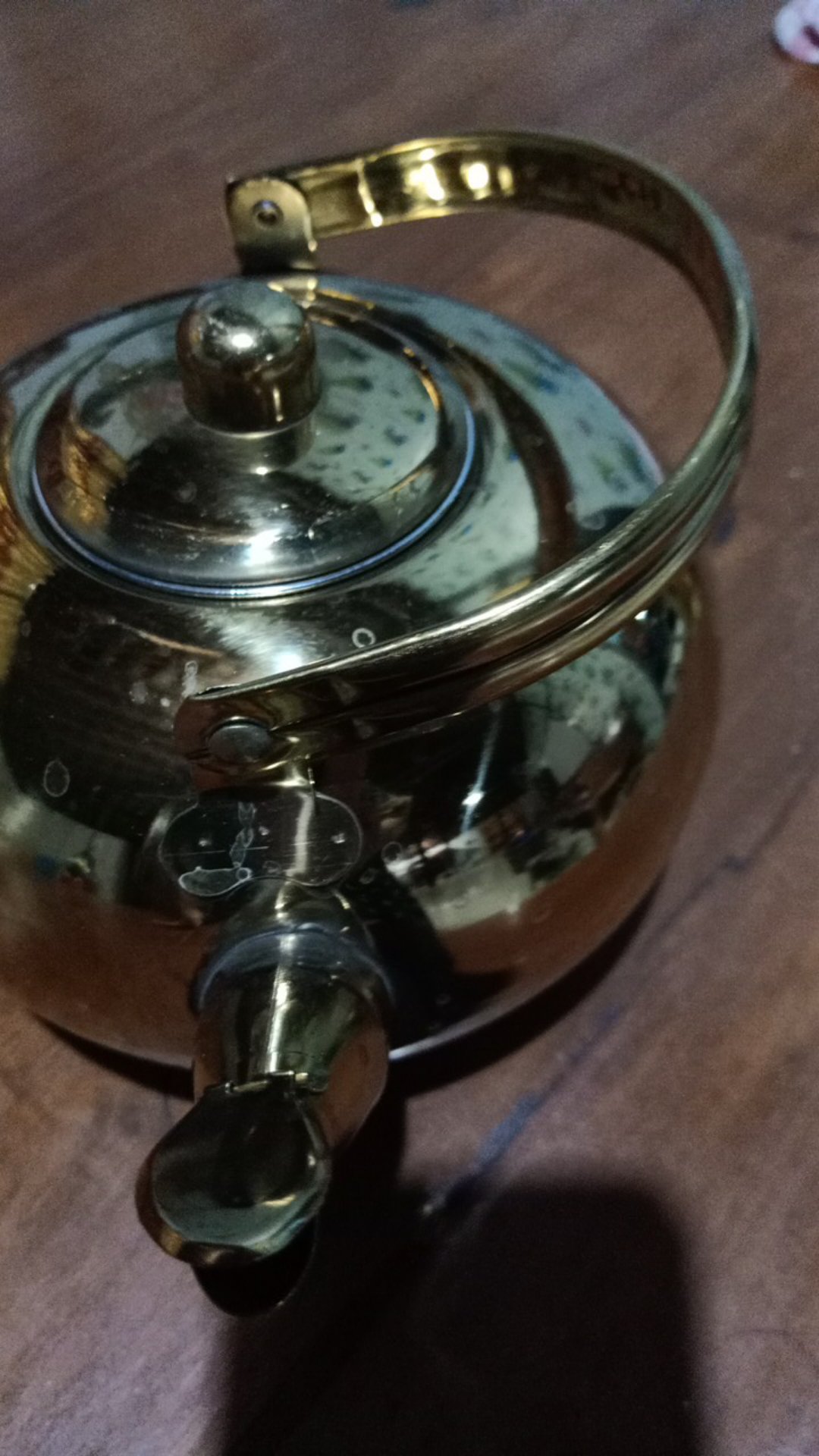 Ketel / Teko / Ceret / Tea Mini Pot Emas 18cm Stainless Plus Saringan