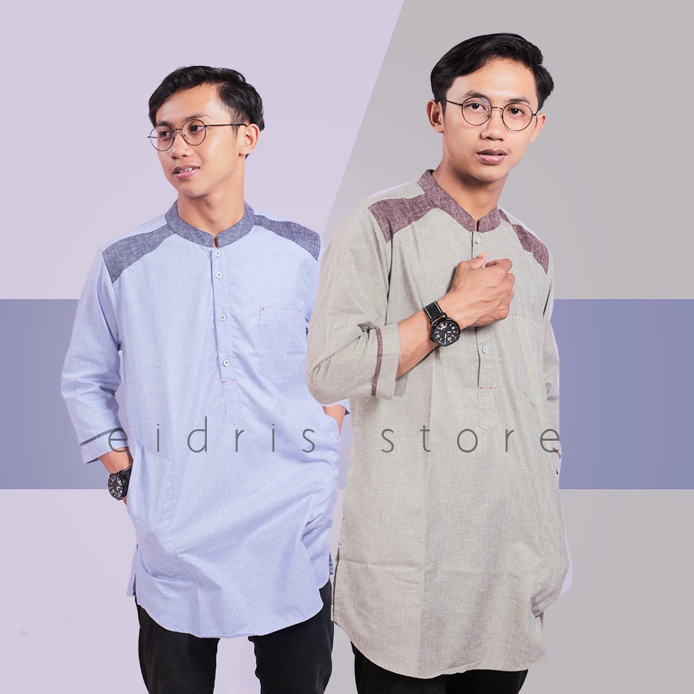 Baju Kurta Pakistan - Gamis Pria Pakistan - Baju Muslim Pakistan Pria Bahan Linen Premum