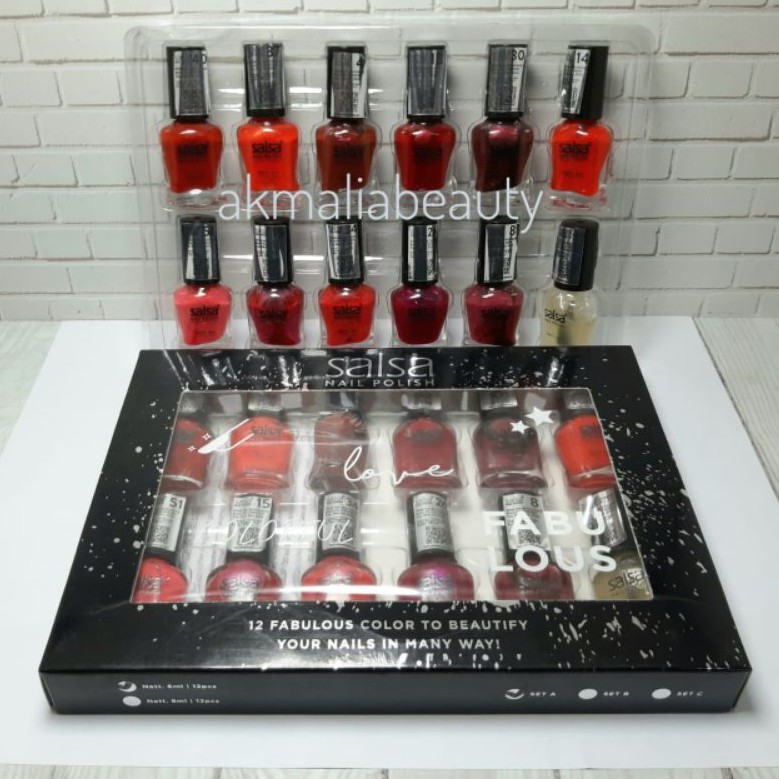 KUTEK SALSA 12 WARNA BPOM BOX HITAM | CAT KUKU