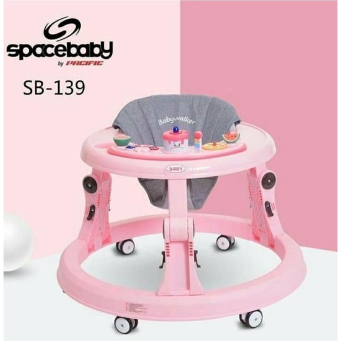 BABY WALKER SPACE BABY SB-139 by pasific music ,lampu+mainan