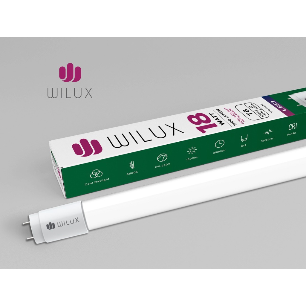 Lampu WILUX LED TUBE (T8) - 18W - 1200mm - Putih 6500K