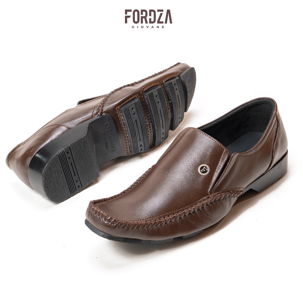 Sepatu Pantofel Pria Kulit Asli Formal Comfort Slim Style Fordza 2081