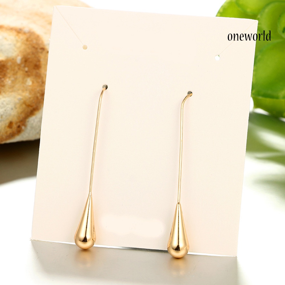 OW@ Fashion Women Geometric Waterdrop Linear Hook Earrings Party Jewelry Charms