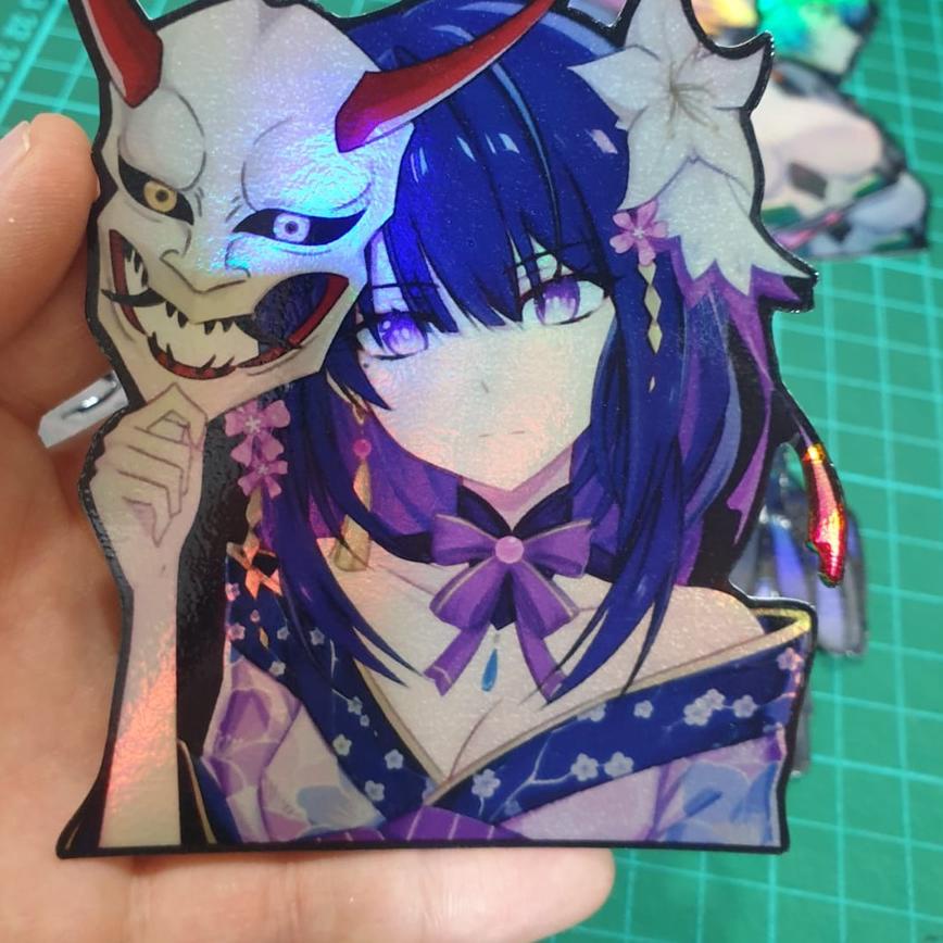 ✿ Sticker Hologram Anime - Raiden Shogun ♪