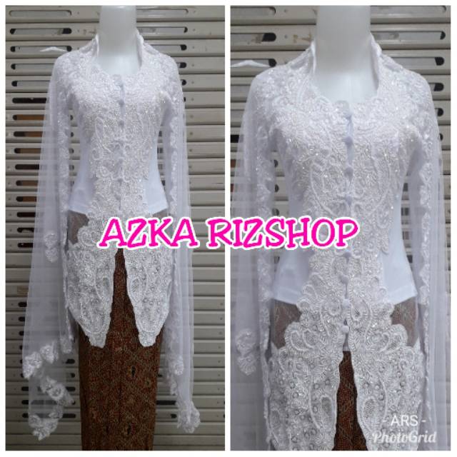 ATASAN KEBAYA AKAD NIKAH KEBAYA PENGANTIN PUTIH