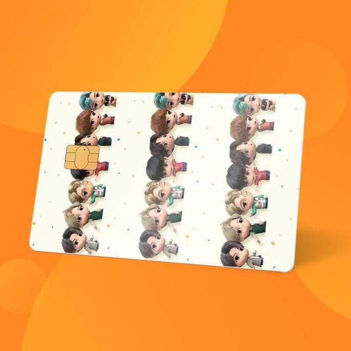 

#####] [BM Skin Card] BTS KARTUN |Garskin ATM / E - Money / Flazz - Anti Air