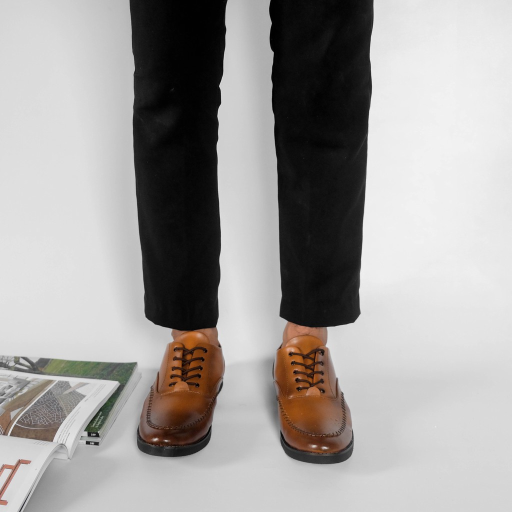 BOLTON BROWN |MNM x GIANT FLAMES| Sepatu Pantofel Pria Oxford Formal / Kantor ORI