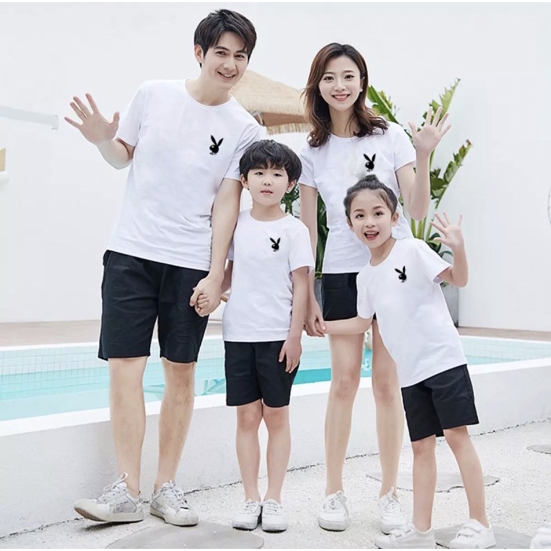 Kaos Couple/Keluarga - KELINCI PLAYBOY - T-Shirt S/M/L/XL/XXL BIG SIZE Jumbo