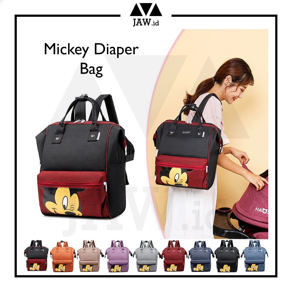 JAW Tas Bayi Anello Diaper Bag / Tas Anello Mickey / Ransel Anello