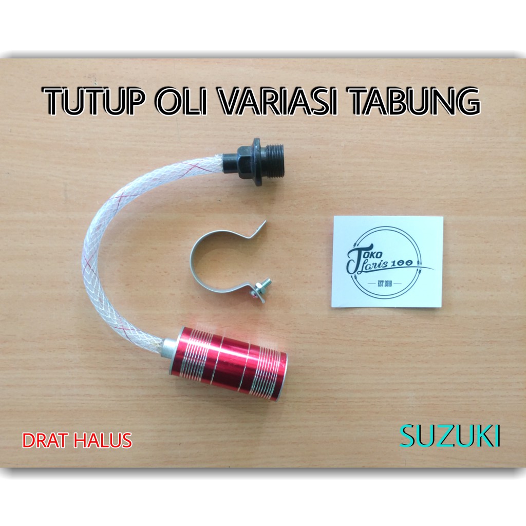 Tutup Oli Variasi Tabung Warna Merah Motor Suzuki Satria FU Shogun Drat Halus Kualitas Terbaik