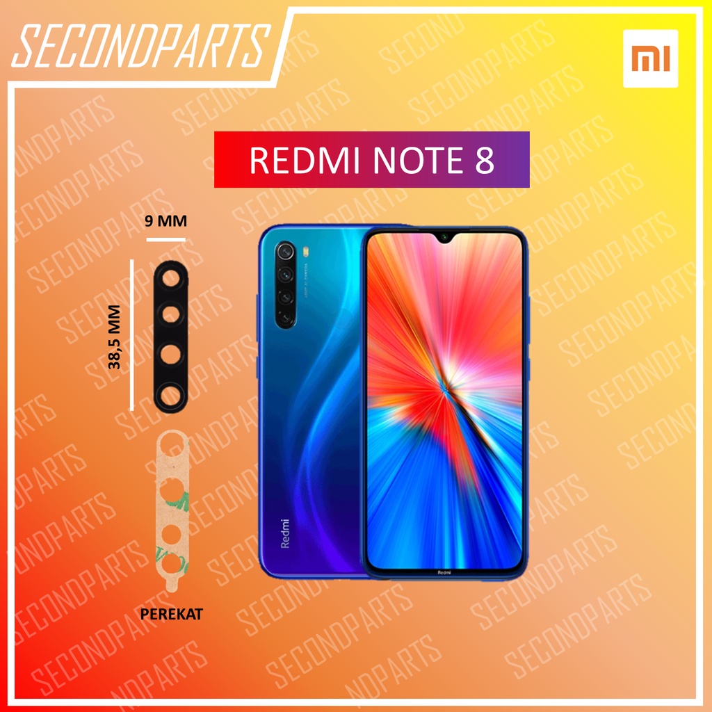 KACA LENSA KAMERA BELAKANG XIAOMI REDMI NOTE 8 ORIGINAL