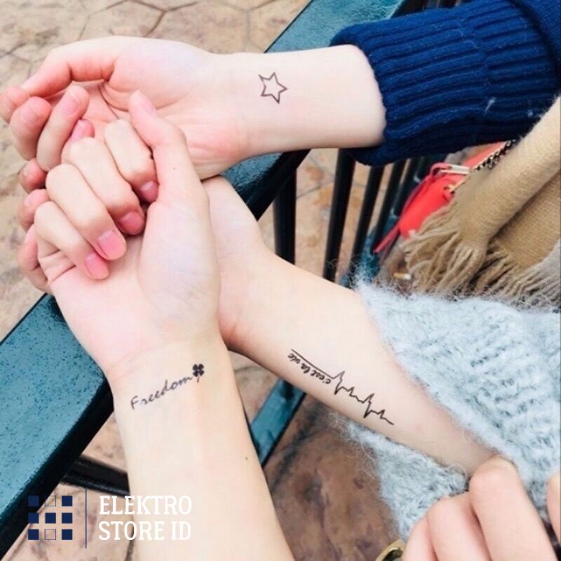 Tatto Temporer Tulisan Aesthetic A Tato Temporary Tahan Air Tato Sementara